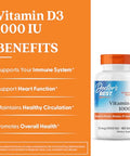 Doctor'S Best Vitamin D3 1000 Iu Softgels For Men & Women - Vitamin D Supplement For Immune System & Heart Health Support 25 Mcg Per Serving Vit D 3 Non Gmo Gluten & Soy Free 180 Softgels
