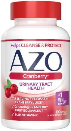 Azo Complete Feminine Balance Daily Probiotics For Women & Cranberry Urinary Tract Health Supplement 1 Serving = 1 Glass Of Cranberry Juice Sugar Cranberry Pills Nongmo 100 Softgels