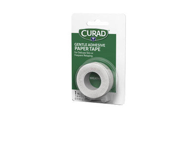 Curad Gentle Adhesive Paper Tape for Sensitive Skin 1" x 10 yds. Pack of 24