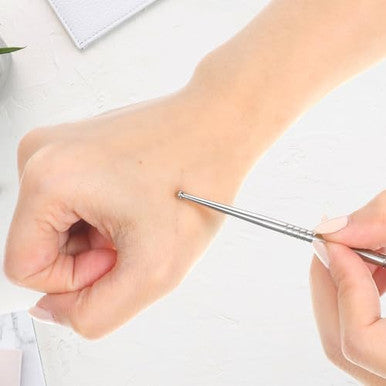 Aysatogc Acupuncture Pen Facial Reflexology Massage Tool Ear Acupressure And Body Point Probe Pen For Face Body Muscle Relax Feet Legs Arms Shoulders Neck Back Stainless Steel 3 Pieces