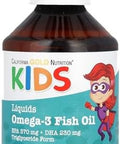California Gold Nutrition Norwegian Kids Omega3 Fish Oil Natural Lemon 6.7 Fl Oz. (200 Ml)