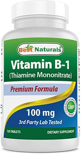 Best Naturals Vitamin B1 As Thiamine Mononitrate 100 Mg 120 Tablets (120 Count (Pack Of 2))