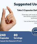 Micro Ingredients Psyllium Husk Fiber Capsules 5-In-1 240 Vegetarian Capsules Soluble Fiber Supplement For Digestive Support Probiotics Prebiotics Postbiotics & Digestive Enzymes Non-Gmo