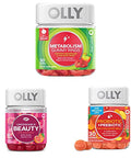 Olly Metabolism Gummy Rings 30 Count & Undeniable Beauty Gummy 60 Count & Probiotic Prebiotic Gummy 30 Count