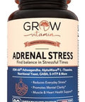 Grow Vitamin Adrenal Stress Advanced Formula, Organic Ksm-66 Ashwagandha With Alphawave L-Theanine, 5-Htp, Magnesium Blend - Everyday Stress Relief, Mood Support, Cognitive, Brain Health, 90 Capsules