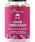 Eu Natural Vibrance Hair Growth Vitamins For Women Grow Hair Faster, Healthier, And Stronger With Potent Multiblend Of Biotin & Optimsm Supports Thicker, Shinier Hair & Regrowth 60 Vegetarian Soft Capsules