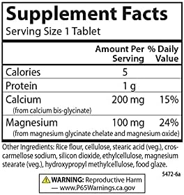 Carlson Chelated CalMag 2: 1 Calcium to Magnesium Ratio Bone Support Muscle Function and Energy Production 180 Tablets