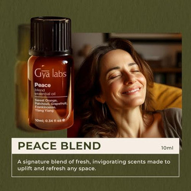 Gya Labs Peace Essential Oil Blend For Diffuser Aromatherapy Candle Making & Diy - Ingredients Of Frankincense Grapefruit & Patchouli (0.34 Fl Oz)