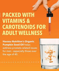 Pumpkin Seed Oil - USDA Organic - Cold Pressed for Hair, Prostate, and Hormone Support - 2 Month Supply - Liquid Drops for Men and Women - Vegan, Non-GMO, and Gluten Free - Unflavored, 1 Fl Oz
