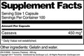 Terravita Cassava (Tapioca) - 450 Mg (100 Capsules, Zin: 519526)