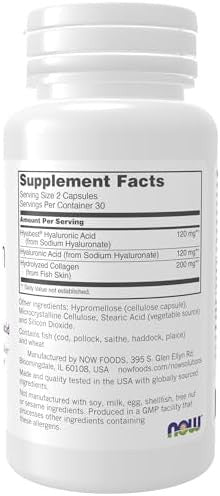 Now Foods Solutions Hydration Rescue With Hyabest Hyaluronic Acid Helps Maintain Youthful Looking Skin Supports Healthy Skin Moisture 60 Veg Capsules