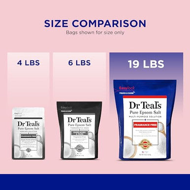 Dr Teal'S Pure Epsom Salt Bulk Magnesium Sulfate UspFragrance 19 Lbs
