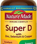 Nature Made Super Vitamin D Immune Complex, Vitamin D3, Selenium, Copper And Zinc Supplements For Immune Support, 70 Tablets, 70 Day Supply