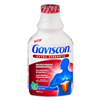 Gaviscon Heartburn Relief Extra Strength Liquid Icy Mint 600 Ml