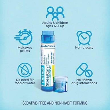 Boiron Stresscalm On The Go For Relief Of Stress Anxiousness Nervousness Irritability And Fatigue 80 Count (Pack Of 2)