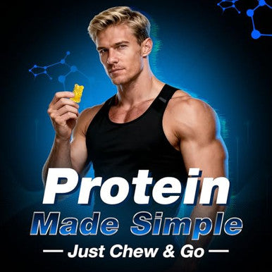 Duwhot Whey Protein Gummies Sugar Free Low Calorie 8G Protein Per Serving Easy To Take Snacks For Men & Women Lemon Flavor 1 Month Supply 120 Chews