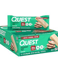 Quest Nutrition Peppermint Bark Protein Bar 21G Protein 4G Net Carb 1G Sugar Gluten Free 12 Count