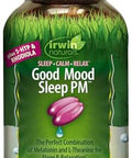 Irwin Naturals Good Mood Sleep Pm 54 Liquid Softgels Melatonin And Ltheanine For Rest & Relaxation