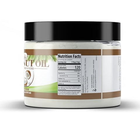 Pure Original Ingredients Coconut Oil Always Pure, Refined & Filtered, Deodorized, No Coconut Flavor