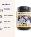 Earth Fed Muscle Nocturnal Casein Protein Powder Dark Chocolate Protein Powder With Whey Blend 18G Protein Sugar Free Gluten Free Nighttime Recovery Protein Poweder 2Lb 23 Servings