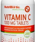 Nutribiotic - Vitamin C 1000 Mg 250 Count Tablets Essential Immune & Antioxidant Collagen Support Supplement Pharmaceutical Grade L-Ascorbic Acid Vegan Non-Gmo & Gluten
