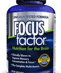 Focus Factor Brain Supplement Multivitamin Improve Memory And Clarity Boost Concentration Neuro Energy Learning Reasoning For Men And Women 180 Tablets