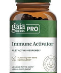 Gaia Herbs Pro Immune Activator Immune Support Supplement Features Ecea Ginger Root Elderberry & Andrographis Vegan Dairy & Gluten 40 Liquid Phytocaps (20 Servings)
