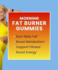 Nobi Nutrition Morning Fat Burner Gummies Weight Loss For Women & Men Thermogenic Belly Fat Burner With Green Tea Garcinia Green Coffee Bean & More Appetite Suppressant & Metabolism Booster 60 Gummies
