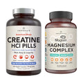 AMANDEAN Magnesium Complex and Premium Creatine HCl Bundle. Branded and Studied. USAMade CONCRET. HighAbsorption Magnesium Threonate Glycinate and Malate. Lean Muscle. Energy. Cognition Memory and Sleep