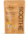 Egmont Honey Manuka Honey Throat Pops 10 Count Umf 15+ Zealand Honey With Vitamin C Natural Soothing Lollipops