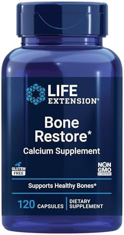 Life Extension Bone Restore - Helps Maintain Healthy Bone Density - Calcium, Vitamin D3, Magnesium, Zinc, Boron And Other Bone-Healthy Minerals - Non-Gmo, Gluten-- 120 Capsules