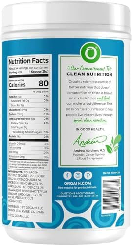 Orgain Collagen +Superfoods With 20 Grams Of Grassfed Collagen And Vitamin C Unflavored 25.6 Oz