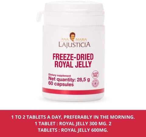 Ana Maria Lajusticia Zedried Royal Jelly 60 Day Treatment Pack Rich In Vitamin B Iron Phosphorus And Calcium Dairy And Gluten . Vegetarian Friendly