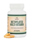 Methylated Multivitamin (Methylated and Activated Vitamins Only Methylated B Complex with Trimethylglycine (TMG) and Methylfolate)(NonGMO Gluten Free MTHFR Supplement) 120 Capsules by Double Wood