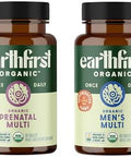 Earthfirst Organic Prenatal Womenâ€™S Multivitamin And Menâ€™S Daily Multivitamin His And Hers Family Bundle Complete Daily Organic Support 60 Count
