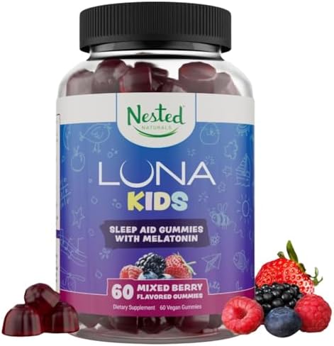Nested Naturals Luna Sleep Aid Nonhabit Forming Natural Sleeping Pills For Adults With Naturally Sourced Ingredients Valerian Root Melatonin Chamomile Lemon Balm And More 60 Vegan Capsules