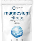Micro Ingredients Magnesium Citrate Powder 2Lbs Unflavored Magnesium Supplement Relaxation And Nutrient Utilization Easily Absorbed Formula Non-Gmo Vegan Gluten Free