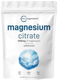 Micro Ingredients Magnesium Citrate Powder 2Lbs Unflavored Magnesium Supplement Relaxation And Nutrient Utilization Easily Absorbed Formula Non-Gmo Vegan Gluten Free