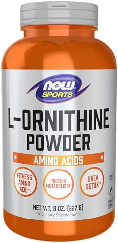 Now Foods Sports Nutrition L Ornithine Powder Protein Metabolism And Urea Detox Amino Acids 8Ounce