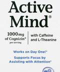 Nature's Bounty Active Mind Supports Focus By Assisting With Attention Cognizin 1000Mg 60 Coated Caplets