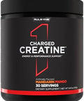 Rule 1 Proteins Charged Creatine Multifunction Workout Supplement With Creatine Electrolyte And Energy Blends For Intensity Performance & Hydration Support (30 Servings Snow Cone)