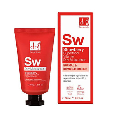 Dr Botanicals Strawberry & Juniper Berry Day Moisturiser Ã¢â‚¬â€œ Hydrating Vegan Skincare With Vitamins B6 C E & K For Radiant Dewy Complexion