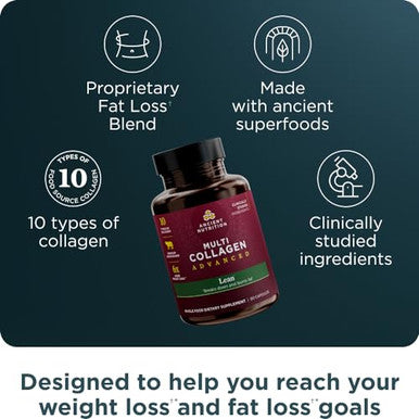 Ancient Nutrition Multi Collagen Advanced Lean With Probiotics Hydrolyzed Collagen Peptides Supports 90 Count