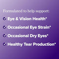 O Positiv Meno Eye Health Capsules Daily Support For Eye Strain Occasional Dryness & Healthy Tear Production With Lutein Zeaxanthin Bilberry Extract Vitamin A & Lycopene 30 Servings