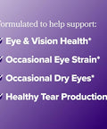 O Positiv Meno Eye Health Capsules Daily Support For Eye Strain Occasional Dryness & Healthy Tear Production With Lutein Zeaxanthin Bilberry Extract Vitamin A & Lycopene 30 Servings