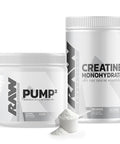 Raw Nutrition Creatine Monohydrate & Unflavored Pre-Workout Powder Bundle