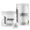 Raw Nutrition Creatine Monohydrate & Unflavored Pre-Workout Powder Bundle
