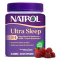 Natrol Ultra Sleep 3-In-1 100 Drug-Free Sleep Aid Blend With Melatonin Gaba & Botanicals Dietary Supplement Non-Habit Forming 50 Gummies