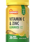 Sundance Vitamin C Gummies with Zinc for Adults 36 Count Lemon Flavor Vegan NonGMO and Gluten Free Supplement