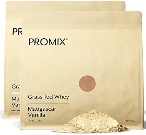 Promix Nutrition Whey Protein Powder Vanilla Grassfed Post Workout Fitness & Nutrition Shakes Smoothies Baking & Cooking Recipes Gluten & Ketofriendly 2.5 Pound (Pack Of 1)